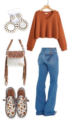 Country Pumpkin Patch Outfit, Western Aesthetic Fashion, Thanksgiving Outfit Country, Mom Western Outfit, Fall Fashion Western, Cute Fall Outfits Western, Ag Business Outfits, 7s Jeans Outfit Western, Homesteader Outfit