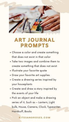 an art journal with the title, art journal for artists and students to write their own artwork