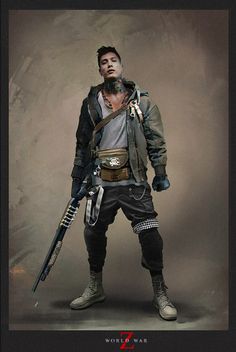 Apocalypse Man Concept Art, Character Design Post Apocalyptic, Post Apocalyptic Male Character Art, Zombie Apocalypse Survivor Character Art, Post Apocalyptic Raider Character Art, Anime Zombie, Apocalypse Survivor, Zombie Apocalypse Outfit, Arte Zombie