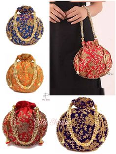 Offers:- 1) If You want delivery in India, then Price is almost half. 2)Buy 2 or more Products and get Automatic Discount (Applied for Major Countries). Want Express/Priority Shipping? You can select Express/Priority shipping while check out. In Shipping Column you can select Priority/Express Shipping For Fast Delivery.  Indian Handmade Women's Embroidered Clutch Purse Potli Bag Pouch Drawstring Bag Wedding Favor Return Gift For Guests Free Ship Product Item -: Potli Bags Size -: Length- 23cm , width- 22 cm Material -: Fabrics, Beads Accessibility : Used to carry earrings, rings, bracelets and other jewelry items. Coins, cards with easy accessibility which keeps your items anti-dust. Other usage as storage for necklaces, bangles and other accessories to prevent it from tangling There could Gold Openable Potli Bag For Wedding, Elegant Red Potli Bag For Wedding, Multicolor Clutch Potli Bag For Wedding, Traditional Multicolor Potli Bag For Reception, Handheld Potli Bag With Zari Work For Wedding, Multicolor Rectangular Bag For Receptions, Elegant Multicolor Pouch With Zari Work, Multicolor Dori Work Shoulder Bag For Wedding, Traditional Multicolor Shoulder Bag For Formal Occasions