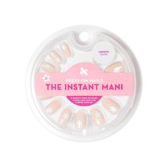 Meet the realest-looking fake nails you've ever seen. The Instant Mani by Olive & June are press-on nails that come in 21 sizes (the most ever!) with the realest-looking fit. Each package contains 42 total nails and everything you need for a perfect press-on mani at home. Straight from the salon, better than gel. Lasts up to 14 days thanks to non-toxic and non-damaging glue. Fake nails never looked so real. Olive And June Press On Nails, Olive And June, Flower Shower, Nail Buffer, Nail Polish Remover, Nail Shop, Health Facts, Manicure And Pedicure, Fake Nails