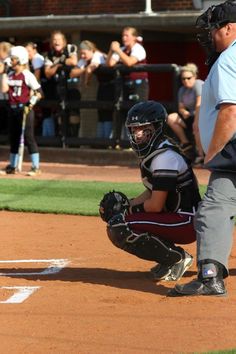 a catcher and umpire during a baseball game