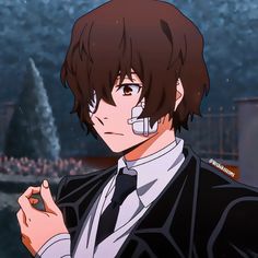 an anime character wearing a suit and tie