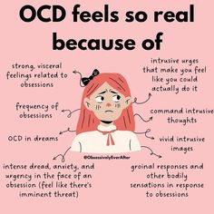 Ocd Quotes, Ocd Thoughts, Ocd Therapy, Sense Of Urgency, Intrusive Thoughts, Mental Health Facts, Make You Believe, Utila, So Real