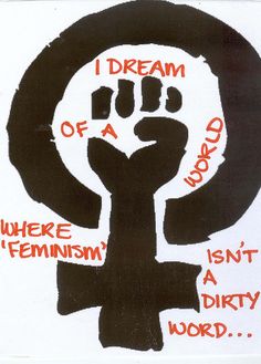 a hand with the words i dream of a feminist isn't a dirty word