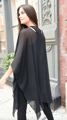 Crew or V Tops The Eight Senses® Chic Summer Cape Poncho, Chic Summer Poncho In Cape Style, Sheer Poncho, Oversized Top, Textured Fabric, Layering Pieces, Elegant Dress, Knee Length, Bell Sleeve Top