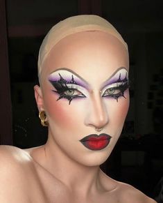 Halloween Drag Makeup, Drag Queen Makeup Looks, Drag Makeup For Women, Drag Makeup Ideas, Drag Makeup Looks, Dragqueens Makeup, Drag Looks, Drag Makeup Tutorial