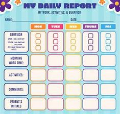 a printable daily planner with flowers on the front and back side, in blue