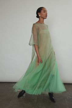 Layering Sheer Dress, Silk Dress Styling, Sheer Dress Outfit, Slip Outfit, Gown Details, Organza Dresses, Silk Organza Dress, Camille Dress, Festive Attire