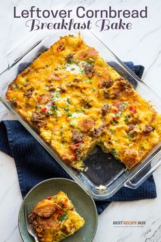 a casserole dish with meat and vegetables in it