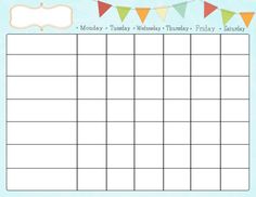 a printable calendar with bunting flags on it