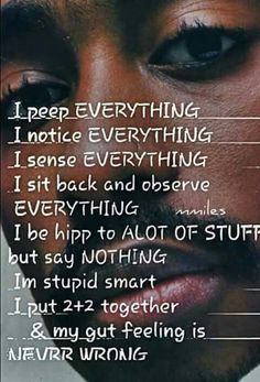 a close up of a person's face with words on it