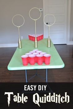 an easy diy table quidditch game for kids to play in the house