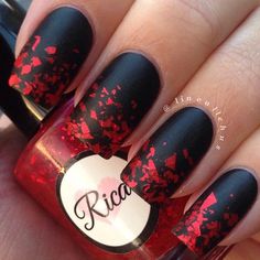 I love these nails. But first of all I don't understand why there at ingredients lol Nail Art Pictures, Makijaż Smokey Eye, Black Nail Designs, Black Nail, Prom Nails, Cute Nail Designs, Ruby Rose, Valentine's Day Nails