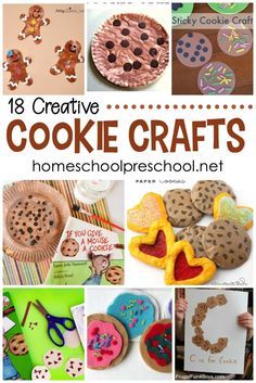 collage of cookie crafts for kids to make