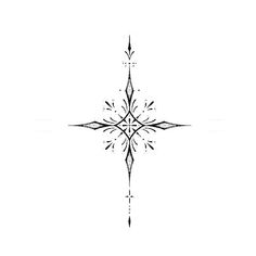 a black and white drawing of a cross