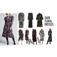 Dark Floral Dresses - Feb 14, 2021 - Fashion look - URSTYLE Dark Floral Dress, 2021 Fashion, Silk Midi Dress, Satin Maxi Dress, Dark Floral, Floral Dresses, Printed Dress, Floral Dress Black, Floral Midi Dress