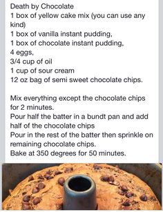 the recipe for chocolate chip cookies is shown