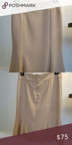 NWOT Vertigo Skirt Beautiful skirt for office or an occasion. Beige, flares at the bottom. Never worn. I'm petite and this falls at my knees. Vertigo Paris Skirts Mini Beige Mini Skirt For Formal Occasions, Beige Formal Mini Skirt, Helmut Lang Dress, Crinkle Skirt, Ivory Skirt, Grey Mini Skirt, Hot Miami Styles, Houndstooth Skirt, Wool Mini Skirt