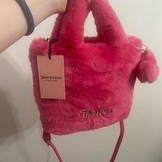 New With Tags, Hot Pink Juicy Couture Purse Comes From Pet Friendly Smoke-Free Home Hot Pink Juicy Couture, Hot Pink Purse, Pink Juicy Couture, Fur Bucket, Juicy Couture Purse, Fur Bag, Pink Purse, Juicy Couture, Bucket Bag