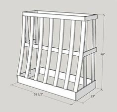 a drawing of a wooden shelf with measurements for the bottom and side panels on it