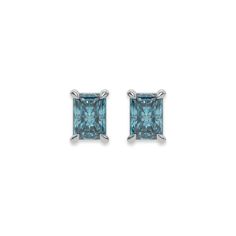 Fancy Blue Classic Radiant Diamond Earrings made with a fancy Blue radiant-cut diamonds set in a four prong setting.Details: - Made to Order- Diamond Weight: 2.00 CT, 3.00 CT, 4.00 CT, 5.00 CT, 6.00 CT- No. Of Diamonds: 2- Diamond Cut: Radiant- Diamond Type: Lab Grown Diamond (CVD, HPHT)- Diamond Clarity: VS - Diamond Color: Fancy Blue- Setting Type: Four Prong- Metal Type: 14K Solid Gold,18K Solid Gold- Choice of Gold Color: Yellow Gold, White Gold, Rose Gold- Jewelry Certification: Jewelry pri Blue Diamond Earrings With Brilliant Cut, Blue Brilliant Cut Diamond Earrings, Blue Diamond Cut Diamond Earrings, Blue Diamond Cut Earrings Fine Jewelry, Blue Diamond Cut Earrings In Fine Jewelry Style, Blue Diamond Earrings With Prong Setting, Classic Blue Diamond Earrings With Brilliant Cut, Blue Classic Diamond Earrings With Brilliant Cut, Classic Blue Diamond Earrings Brilliant Cut