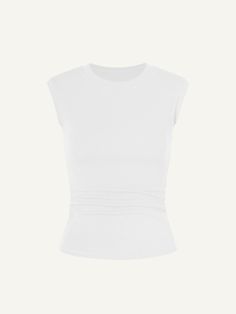 Eco-Mousse® Thermal Crew Ruched Side T-Shirt Black Fig, Work Clothes, Padded Bras, Wardrobe Staples, Crew Neckline, Work Outfit, Everyday Essentials Products, Investment, White And Black