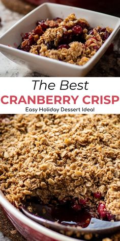 the best cranberry crisp recipe ever