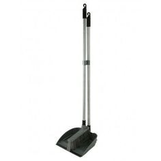 a black and silver broom with a handle on the top is standing in front of a white background