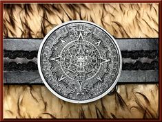 "* PEWTER AZTEC CALENDAR BELT BUCKLE BY SISKIYOU * A beautiful PEWTER belt buckle. * Belt not included. Belt sold Separately. (Black La Paz Style Shown) * To compliment your new buckle you can view from Errol's over 200 belt styles. Please go to his web site at http://www.sunwizardcreations.com/BeltClosetHome.html * SHIPPING: * Products from SUN WIZARD CREATIONS are shipped from Santa Cruz, California, USA. * SHIPPING TO NORTH AMERICA: Orders being shipped to all locations in North America are s Silver Bohemian Adjustable Belt Buckles, Silver Concho Belt Buckles For Festival, Adjustable Antique Silver Belt Buckles, Antique Adjustable Belt Buckles For Gifts, Silver Antique Buckle Belt For Festival, Antique Silver Belt Buckle For Festival, Vintage Silver Belt Buckles For Festival, Adjustable Engraved Silver Belt Buckles, Traditional Adjustable Belt Buckle With Antique Detail