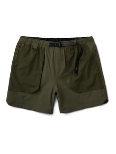 Versatile outdoor shorts complete with mesh-lined pockets, elastic waist webbing belt, zippered back and hip pocket, and a cell phone stash pocket. 🏃‍♂️‍➡️ ✦ Features an elastic waist with a webbing belt and mesh-lined pockets. ✦ Zippered hip pocket and back right pocket. ✦ Cell stash back pocket. ✦ 16" outseam. ✦ Made of 90% Nylon and 10% Elastane. Granola Style, Accessorize Bags, Clothing Wishlist, Webbing Belt, Book Clothes, Bandana Hairstyles, A Cell, Silver Spoon, Happy Camper