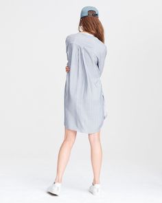 Margo Button Down Tunic with Banker Stripes | rag & bone Vertical Stripes Shirt Dress For Daywear, Chic Striped Shirt Dress With Relaxed Fit, Classic Striped Button-up Shirt Dress, Chic Shirt Dress With Striped Collar For Daywear, Striped Relaxed Fit Button-up Shirt Dress, Button-up Shirt Dress With Striped Collar For Daywear, Oversized Striped Shirt Dress, Relaxed Fit Striped Shirt Dress For Daywear, Chic Tunic With Shirttail Hem For Daywear