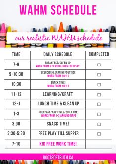 the back to school schedule with crayons on it and text that reads, warm schedule