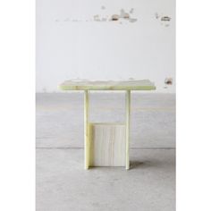 Sst016-2 side table by stone stackers limited edition of 5 products. Dimensions: w 48 x d 34.5 x h 46 cm. Materials: marble base: onyx ivory, marble structure: onyx jade green. Weight: 27 kg. This side table is part of a set of two pieces. It combines sleek lines and sculptural marble stone elegantly juxtaposed to the likewise-fashioned top and side marble offcuts. A functional sculpture playing with geometry, balance, and nature to elevate the look of any contemporary living space. The stone st Functional Sculpture, Marble Side Table, Marble Side Tables, Contemporary Living Spaces, Marble Stone, Marble Stones, Contemporary Living, Jade Green, Side Tables