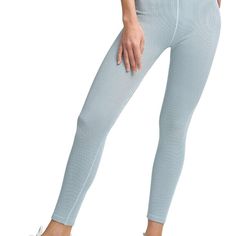 Fun Ribbed Leggings By Calvin Klein! Pale Blue And Black. High Waisted. Size Medium. Nwt! 7.24 Calvin Klein Stretch Activewear For Yoga, Calvin Klein Athleisure Activewear For Yoga, Fitted Ribbed Athleisure Pants, Fitted Ribbed Pants For Athleisure, Ribbed Fitted High Rise Bottoms, High Rise Ribbed Fitted Bottoms, Fitted High-rise Ribbed Bottoms, Calvin Klein Casual Full Length Bottoms, Calvin Klein Casual Sport Bottoms