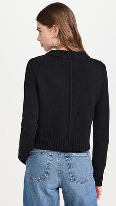 La Ligne Solid Mini Marin Sweater | Shopbop Marin Sweater, Chunky Knit, Black Sweaters, Sweater Outfits, Fabric Weights, Knitted Sweaters, New Arrivals, Top Brands, Cashmere