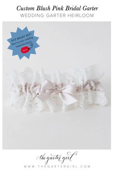 Where to find custom designer wedding garter. Blush pink & ivory lace bridal garter. Emerald green tossing garter. Unique wedding garter gift for brides. Shop The Garter Girl's handmade wedding garters, bridal accessories, wedding heirlooms, bridal garters, garters, ring bearer pillows, wedding day emergency kits, handkerchiefs & sentimental wedding heirlooms with gift box & keepsake bag. Brides, mothers & bridesmaids love our free wedding planning advice & dream wedding ideas on the blog! Light Pink Wedding Dress, Bridal Garter Lace, Pink Wedding Dresses, Pink Ivory