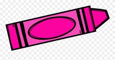 a pink pencil with a black stripe on the end clip art png, transparent background