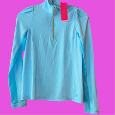 Nwt Lilly Pulitzer Luxletics 1/4 Zip Pullover Nicola Mesh Panel Style 009800 Color Celestial Blue Xx Small Pit To Pit 15” Shoulder To Hem 21” X Small Pit To Pit 15 1/2” Shoulder To Hem 21” Small Pit To Pit 17” Shoulder To Hem 22 1/4” *Sold*. Xlarge Pit To Pit 21” Shoulder To Hem 24” Inside Of Arms Are Mesh Material Blue Stretch Half-zip Top, Spring Half-zip Sportswear Tops, Spring Sportswear Half-zip Tops, Half-zip Sportswear Tops For Spring, Spring Half-zip Sports Top, Spring Sports Half-zip Top, Light Blue Long Sleeve Sports Top, Light Blue Long Sleeve Athleisure Activewear, Blue Fitted Half-zip Top