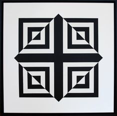 a black and white square with a cross on it