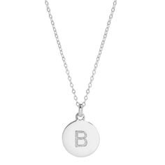 This Custom Initial Disc Necklace makes the perfect gift for new moms  graduations  birthdays or any special occasion. The 1/2 inch sterling silver or gold plated sterling silver round charm features up to four stamped initials of your choosing. The 16 inch rolo chain with 2 inch extender makes this the perfect style for layering. This custom Initial Disc Necklace is a great necklace for everyone in your life.  Details: • Custom Initial • Round Charm  • Sterling Silver  • Gold Plated Sterling Si Modern Monogram Initial Pendant Jewelry, Modern Initial Pendant Jewelry With Initials, Modern Initial Pendant Necklace With Monogram, Minimalist Polished Initial Pendant Necklace, Minimalist Initial Pendant Necklace With Polished Finish, Modern Monogram Initial Pendant Necklace, Modern Monogram Initial Pendant Necklaces, Modern Personalized Initial Pendant Necklaces, Modern Initial Pendant Necklace With Polished Finish