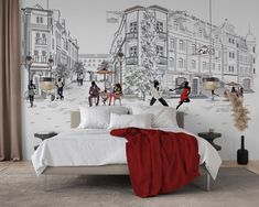 Papier peint panoramique balade parisienne, mural concept, tendance Apartment Interior Design, Apartment Interior, D Art, Mural, Apartment, Interior Design, Flat Interior Design