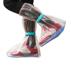 Spring and summer rainy weather is really annoying, but with this pair of nonslip rain boots cover, you do not need to worry about it. These adorable shoe covers are perfect for protecting shoes from rain water,  splatters. Folding design for convenient carrying. Easy washable.With hook loop closure strap, you do not need to worry the rain will wet your beloved shoes, tighten the strap and it will protect your shoes from wetting.It can not only protect your shoes from getting wet in rainy days, People Clothes, Rain Shoes, Mini Studs, Rainy Weather, Cycling Shoes, Waterproof Shoes, Shoe Covers, Long Style, Calf Boots