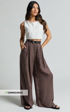 Clarke Pants - High Waist Wide Leg Pants in Slate Gray High-waisted Wide Leg Summer Pants, Gray High-waisted Wide Leg Pants For Summer, Spring Gray High-waisted Wide Leg Pants, Chic Gray Wide-leg Pants, Wide Leg Pants For Business Casual In Summer, Casual Wide-leg Culottes For Business Casual, Casual Wide Leg Culottes For Business Casual, Chic Gray Ankle-length Pants, Casual Business Wide Leg Culottes