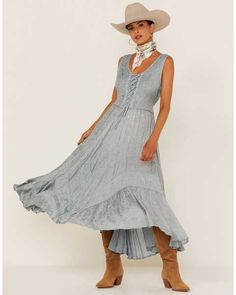 2023 Ideas, Dresses With Cowboy Boots, Grey Skirt, Ash Gray, Jacquard Dress, Western Dresses, Romper With Skirt, Stage Outfits, Western Outfits