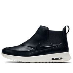 (WMNS) Nike Air Max Thea Mid 'Black Sail' 859550-001 (SNKR/Cozy/Casual/Mid Top/Women's/Breathable) Air Max Thea, Nike Air Max Thea, Mid Top, Black Running Shoes, Stylish Sneakers, Air Max, Perfect Pair, Nike Air Max, Sailing