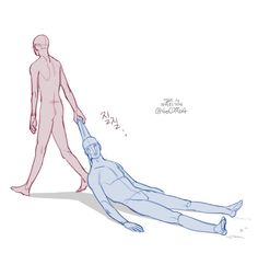 a drawing of a person laying on the ground next to a man standing over him