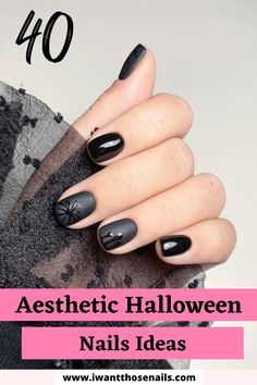 Salem Themed Nails, Halloween Nails Regular Polish, Halloween Nail Manicure, Halloween Nails 2024 Short, Halloween Nails Black Short, Halloween Sns Nails Ideas, Simple Spooky Nails Square, Black Gel Nails Short Halloween, Gel Nail Short Ideas