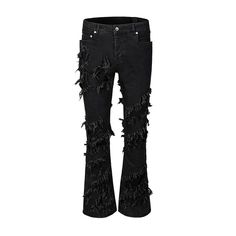 44166078759148|44166078791916|44166078824684|44166078857452 Full Length Jeans, Black Denim Pants, Black Ripped Jeans, High Street Fashion, Destroyed Jeans, Men Street, Jeans Men, Denim Details, Cargo Jeans