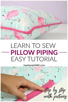 how to sew a pillow with piping easy step by step instructions for beginners